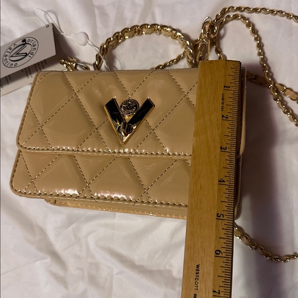 Valentino Orlandi Taupe Quilted Mini Bag crossbody - Picture 8 of 9